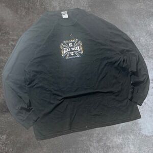 Mens Delta Pro Weight Black Long Sleeve Daytona Beach Bike Week 2004 T Shirt